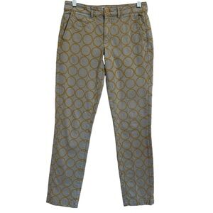 Anthropologie Relaxed Circle-Embroidered Chino Pants Women’s Size 26